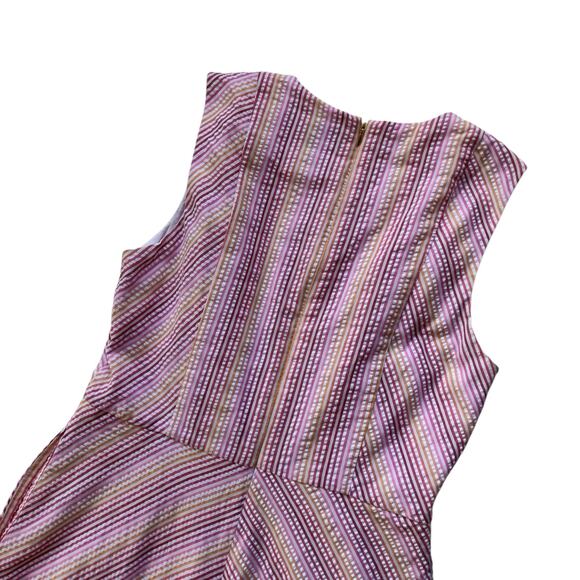 Draper James Chevron Print Midi Dress Size 10 Pockets Vacation Twee - Picture 3 of 6